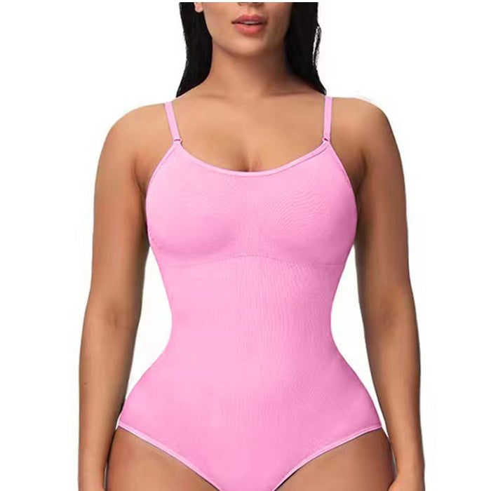 ボディスーツレディース 女性用 補正下着 バットリフト シームレス コルセット 無地 サスペンダー お腹コントロール ボディシェイプ
