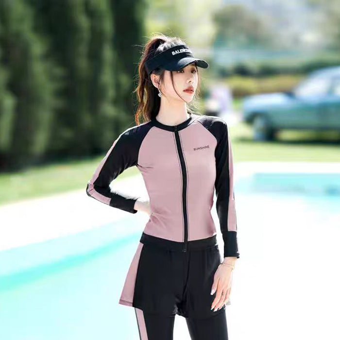 水着 レディース スポーツウェア 5点セット 大きい サイズ 日焼け 防止 スポーツ フィットネス ジム