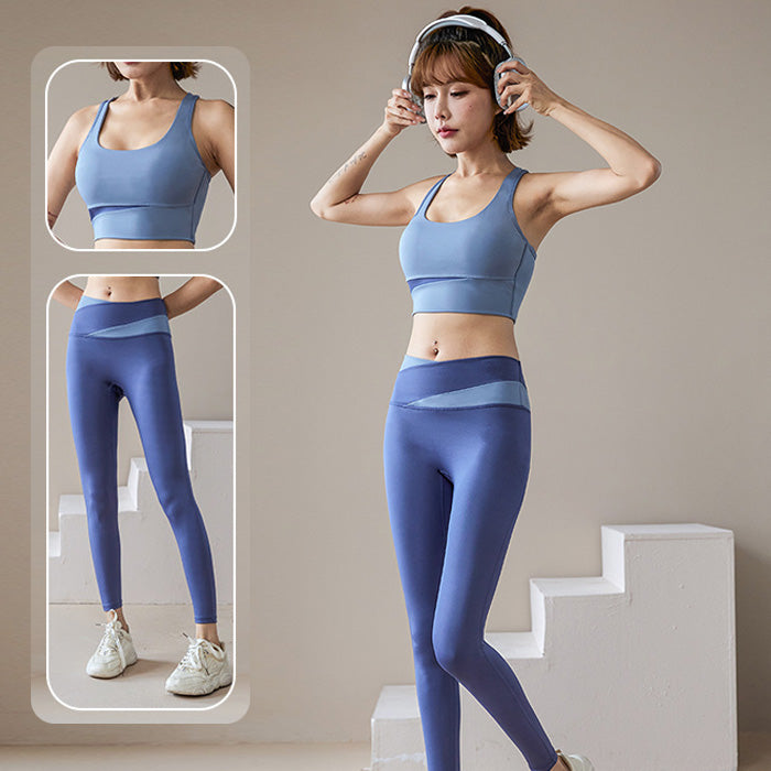 ヨガウェア 上下セット かわいい セット トップス レディース 女性 夏 スポーツブラ インナー タンクトップ フィットネス ランニング