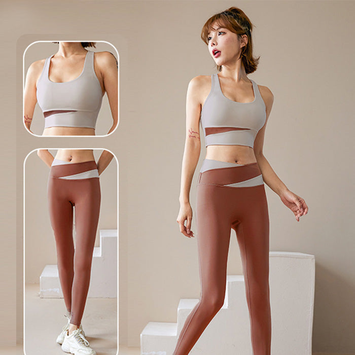 ヨガウェア 上下セット かわいい セット トップス レディース 女性 夏 スポーツブラ インナー タンクトップ フィットネス ランニング