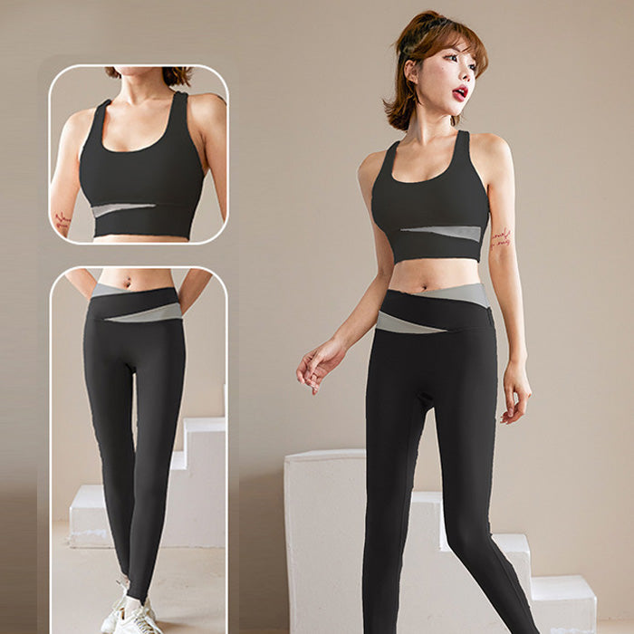 ヨガウェア 上下セット かわいい セット トップス レディース 女性 夏 スポーツブラ インナー タンクトップ フィットネス ランニング