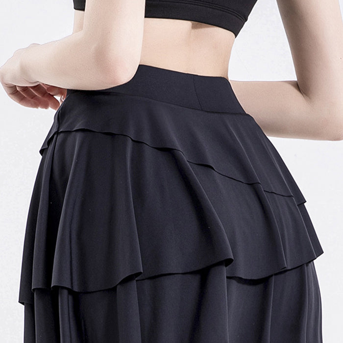 ヨガウェア スカート スポーツ ポケット付き フリル ショート 速乾性 ランニング フィットネス テニス スコート ダンス チア 可愛い おしゃれ 体型カバー