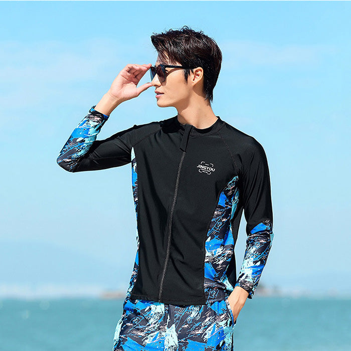 レディース水着セット セパレート 水着メンズ 上下 体型カバー ジム プール フィットネス カップル 長袖 ラッシュガード 日焼け防止 ビーチ おそろい サーフィン 海