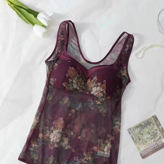 補正下着 ボディスーツレディース 大きい サイズ セクシー レース メッシュ プリント ロングベスト カップ付きインナー オールインワン セクシー レース メッシュプリント ランジェリー ロング タンクトップ ギャザー ブラ ワンピース