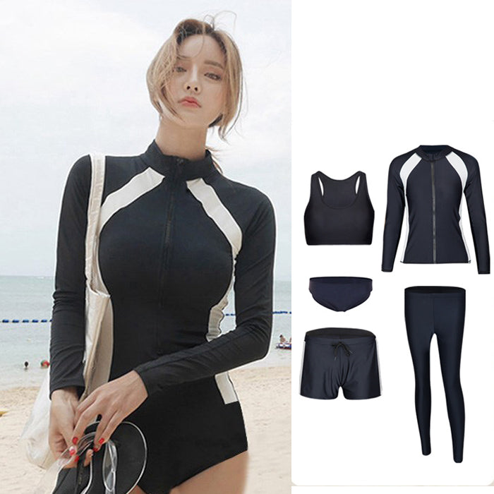 水着 レディース メンズ カップル ペア 水着 長袖 スパッツ 日焼け防止 ダイビング サーフィン スポーツ 露出控えめ 大人水着