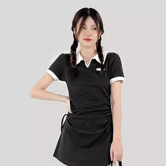 水着 レディース ワンピース風 スプリット 露出 控えめ スポーツ ぽっちゃり 女子 学生 大人 水着