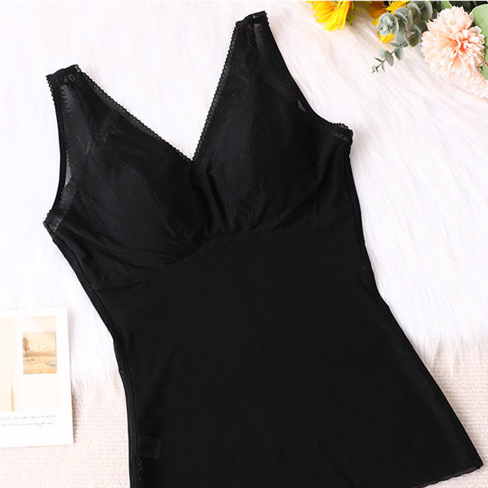 補正下着 ボディスーツレディース 40代 50代 キャミソール 薄手 セパレート 美ボディ トップス レース タンクトップ 着心地 セクシー Vネック Vバック ノーブラ ギャザー インナー ランジェリー