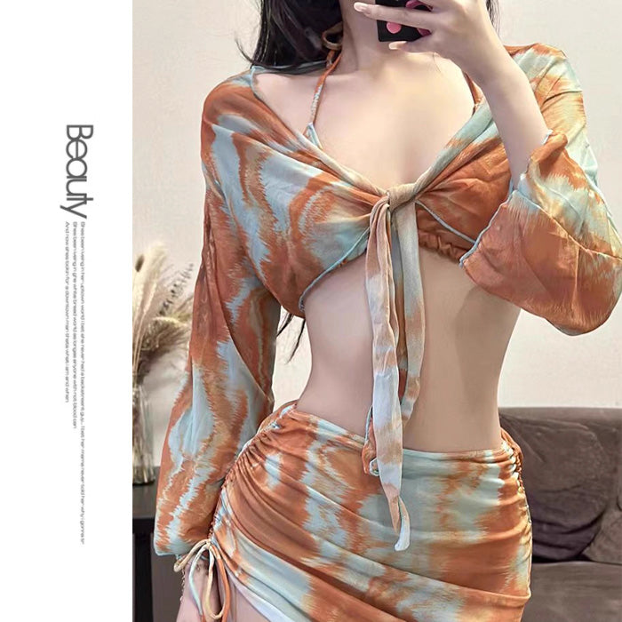 ビキニ 長袖4点セット 水着 レディース 可愛い 20代 30代 大人 ギャル 女性 女の子 セパレート ビーチ プール 海 おしゃれ