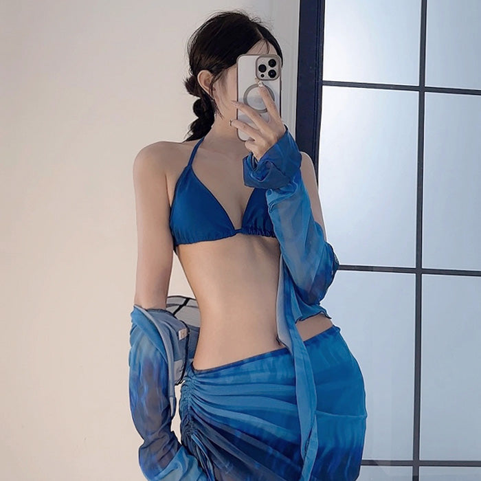 ビキニ 長袖4点セット 水着 レディース 可愛い 20代 30代 大人 ギャル 女性 女の子 セパレート ビーチ プール 海 おしゃれ