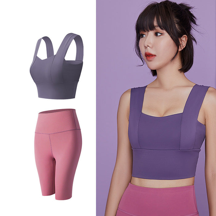 ヨガウェア 上下セット スポーツ ヨガ セット 女性用 2点セット 美パンツ 速乾性 ぴったりフィット 胸パッド付き フィットネス ボディメイク 夏 セクシー