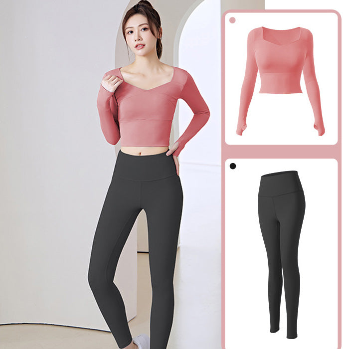ヨガウェア トップス レディース シームレス おしゃれ スポーツ ハイ ウエスト ヒップ リフト フィットネス