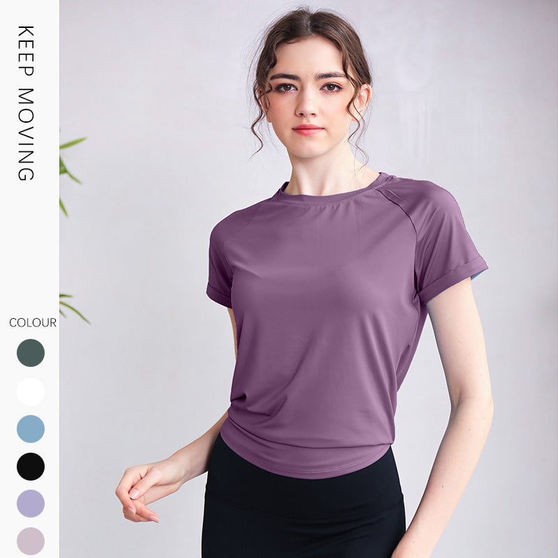 ヨガウェア トップス 半袖 ゆったり ランニング Tシャツ バックオープン ヨガトップス フィットネスウェア ヨガウェア ピラティス