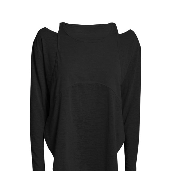 スポーツトップス 長袖 ゆったり 大きいサイズ 速乾性 フィットネス ジム ヨガ ピラティス ランニング カジュアル オフショルダー 肩見せ 体型カバー 丈長め