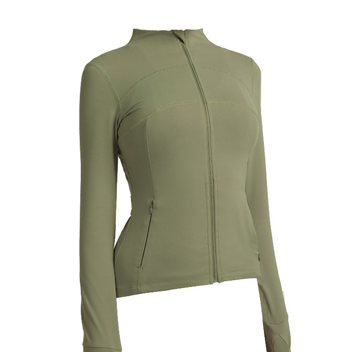 スポーツウェア 長袖 速乾性 スリムフィット フィットネス ランニング トレーニング ジッパー 体型カバー 日焼け対策 襟デザイン カジュアル