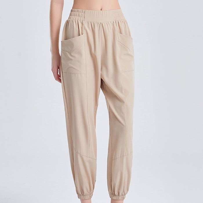 スポーツパンツ ヨガパンツ ラージサイズ ゆったり 薄手 ハイウエスト フィットネス ジムウェア ヨガ 部屋着 ポケット付き 速乾性 スウェットパンツ 夏