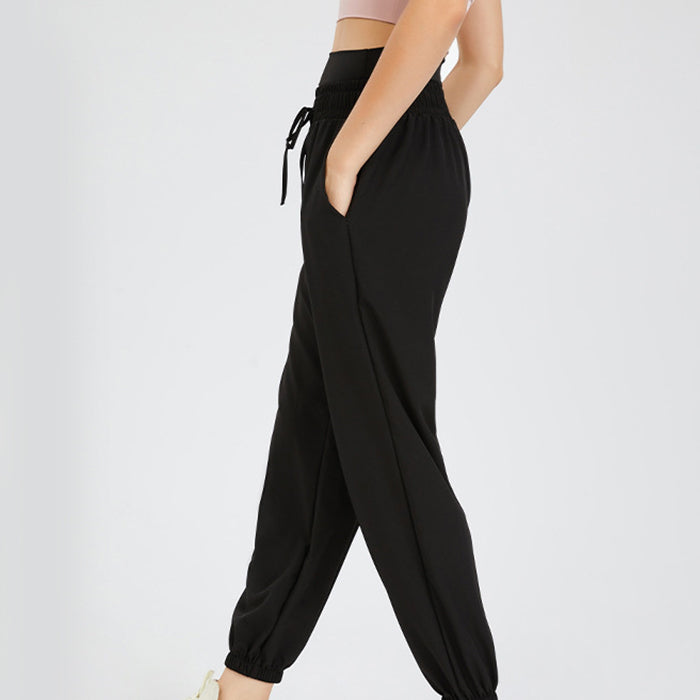 スウェットパンツ 速乾性 ハイウエスト ランニング フィットネスパンツ ヨガパンツ ジム ダンス スポーツパンツ ダブルウエスト カジュアル 吸汗 体型カバー