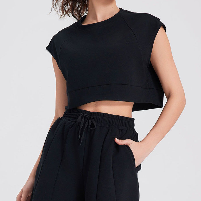 ヨガウェア ツーピース スポーツスーツ 半袖 ショートパンツ ブラウス ランニング カジュアル ショートパンツ おしゃれ レディース スタイル