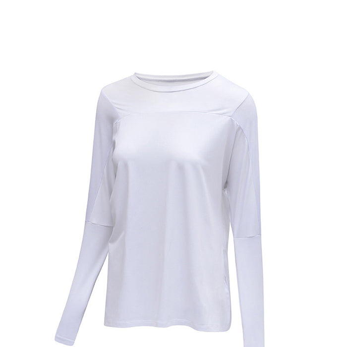 レディース スポーツウェア ヨガウェア シンプル スリット長袖 ヨガウェア メッシュ 速乾性