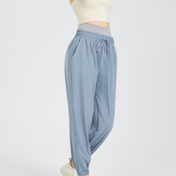 スウェットパンツ 速乾性 ハイウエスト ランニング フィットネスパンツ ヨガパンツ ジム ダンス スポーツパンツ ダブルウエスト カジュアル 吸汗 体型カバー