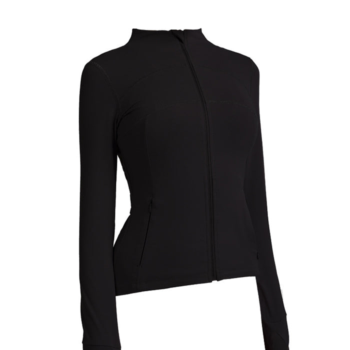 スポーツウェア 長袖 速乾性 スリムフィット フィットネス ランニング トレーニング ジッパー 体型カバー 日焼け対策 襟デザイン カジュアル