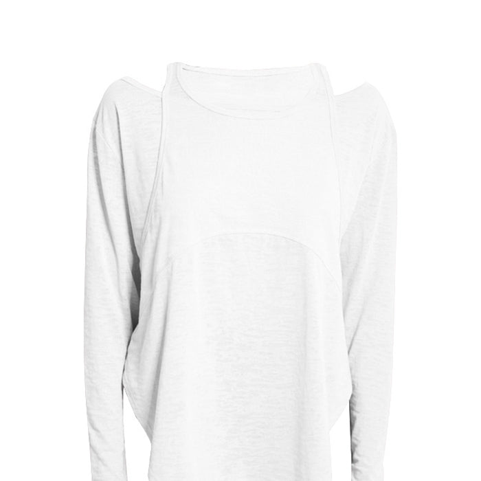 スポーツトップス 長袖 ゆったり 大きいサイズ 速乾性 フィットネス ジム ヨガ ピラティス ランニング カジュアル オフショルダー 肩見せ 体型カバー 丈長め