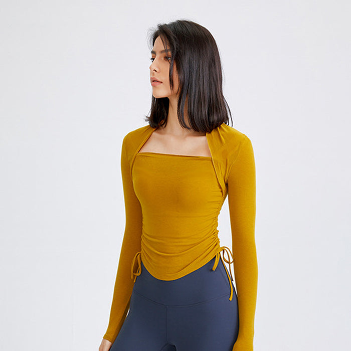 ヨガウェア 長袖 カジュアル ヨガトップス 二の腕カバー フィットネスウェア 速乾性 スポーツウェア トップス ランニング ロンT ストレッチ ピラティス ジム