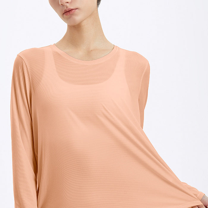 スポーツTシャツ 長袖 ヨガウェア 軽量 ゆったり 通気性 速乾性 ランニング トレーニング 薄手 フィットネストップス ヨガ ピラティス ジム 美背中