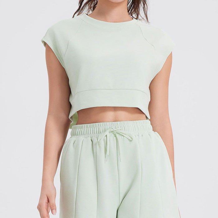 ヨガウェア ツーピース スポーツスーツ 半袖 ショートパンツ ブラウス ランニング カジュアル ショートパンツ おしゃれ レディース スタイル