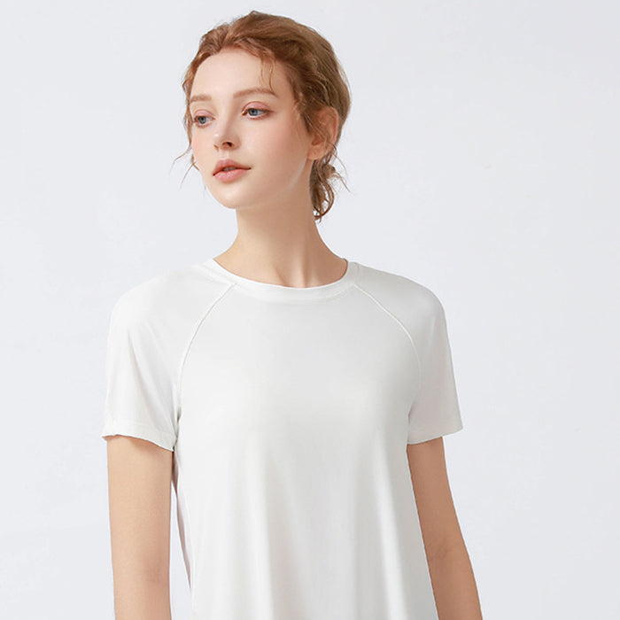 ヨガトップス 半袖 トップス ヨガウェア 速乾性 通気性 ランニング トレーニング フィットネス ピラティス ジム スポーツTシャツ 丈短め ゆったり 体型カバー