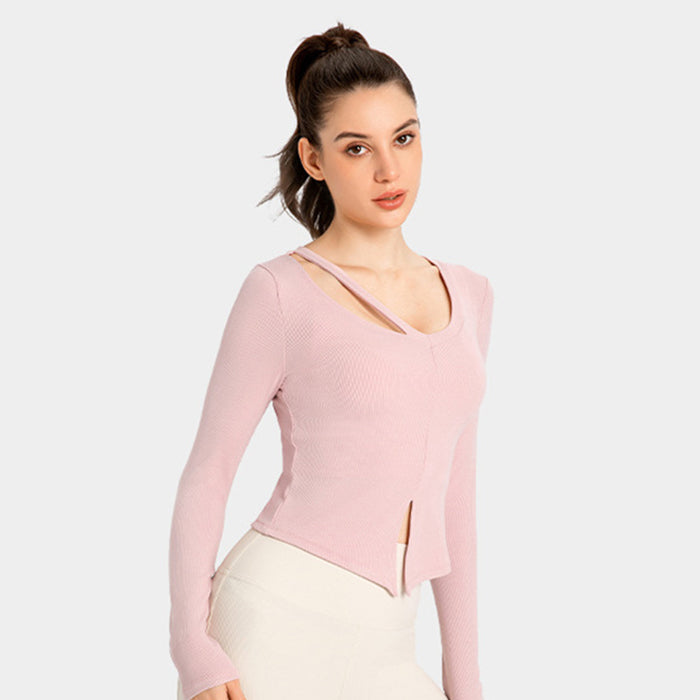 ヨガウェア 長袖 フィットネスウェア ルーズ 薄手 ランニング スポーツウェア ヨガトップス ピラティス ジムウェア トレーニングウェア