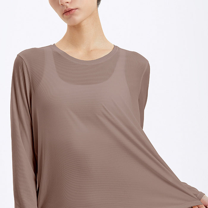 スポーツTシャツ 長袖 ヨガウェア 軽量 ゆったり 通気性 速乾性 ランニング トレーニング 薄手 フィットネストップス ヨガ ピラティス ジム 美背中