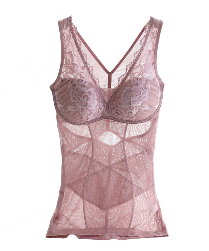 補正下着 ボディスーツレディース 50代 40代 30代 20代 メッシュ 補正 下着 レース ワイヤーフリー ブラなし ベスト カップ付き インナー ボディスーツ