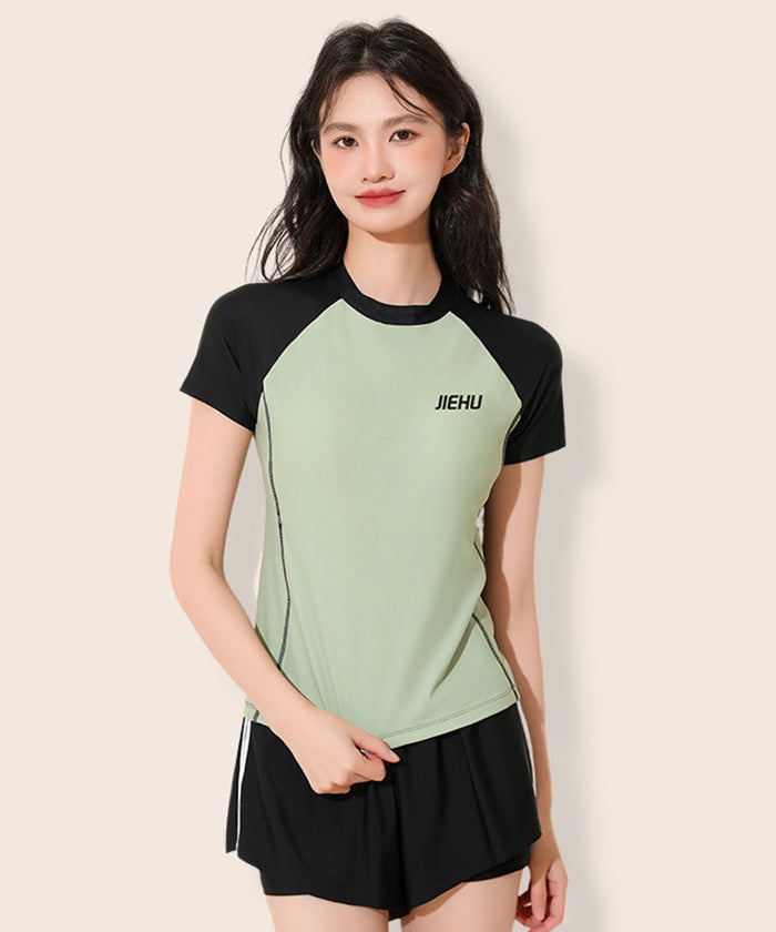 水着レディース フィットネス 50代 40代 30代 20代 10代 スポーツ 日焼け 対策 セパレート 2 点 セット 体型カバー