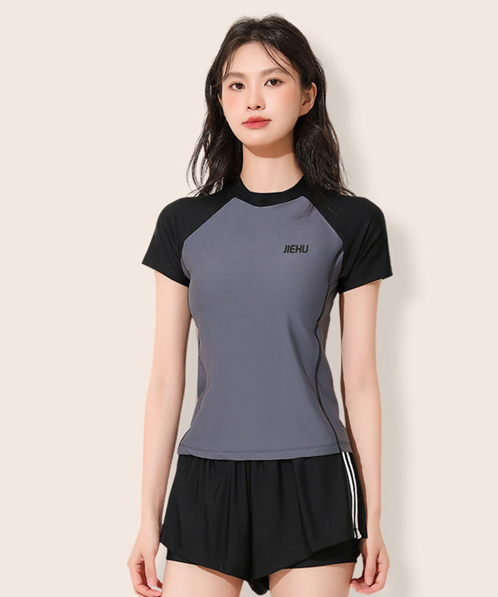 水着レディース フィットネス 50代 40代 30代 20代 10代 スポーツ 日焼け 対策 セパレート 2 点 セット 体型カバー