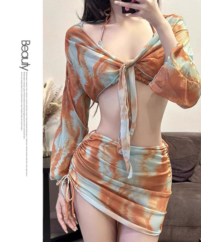 ビキニ 長袖4点セット 水着 レディース 可愛い 20代 30代 大人 ギャル 女性 女の子 セパレート ビーチ プール 海 おしゃれ