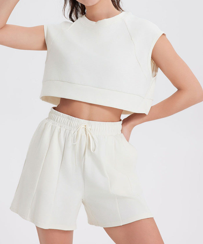 ヨガウェア ツーピース スポーツスーツ 半袖 ショートパンツ ブラウス ランニング カジュアル ショートパンツ おしゃれ レディース スタイル